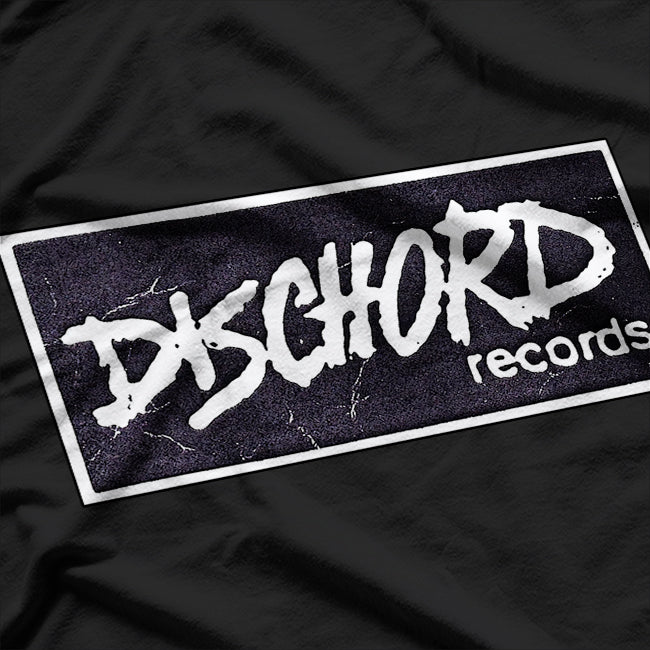 Classic Dischord Records – Retro Punk Label Graphic RZ T-Shirt