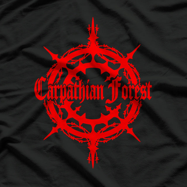 Norwegian Black Metal Retro Forest Symbol Album Art Graphic RZ T-Shirt