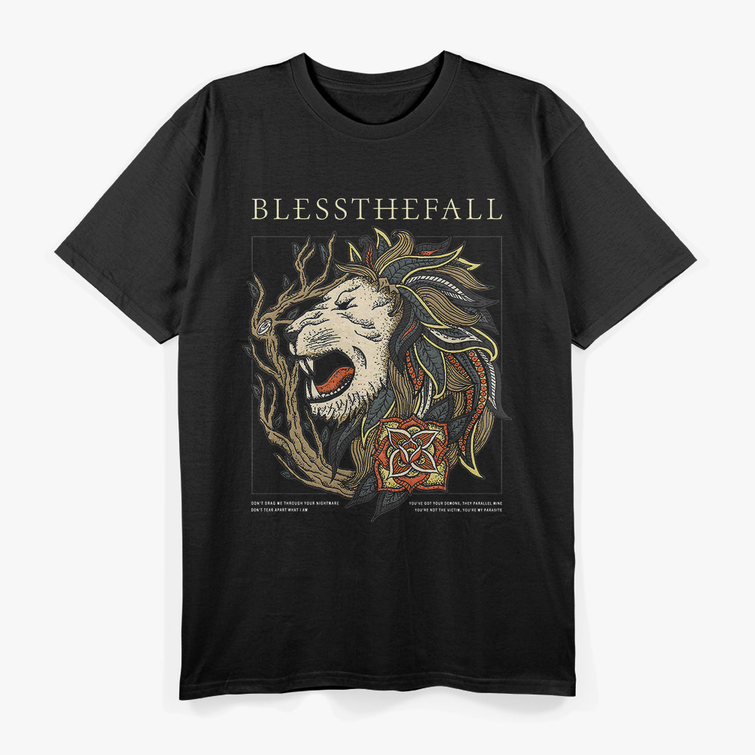 Up in Flames Metalcore Retro Album Art Graphic RZ T-Shirt