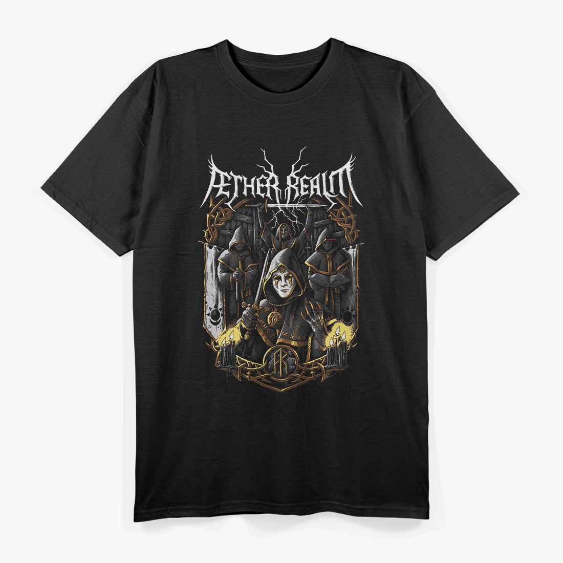 Æther Realm Folk Metal Band Retro Album Art Graphic RZ T-Shirt