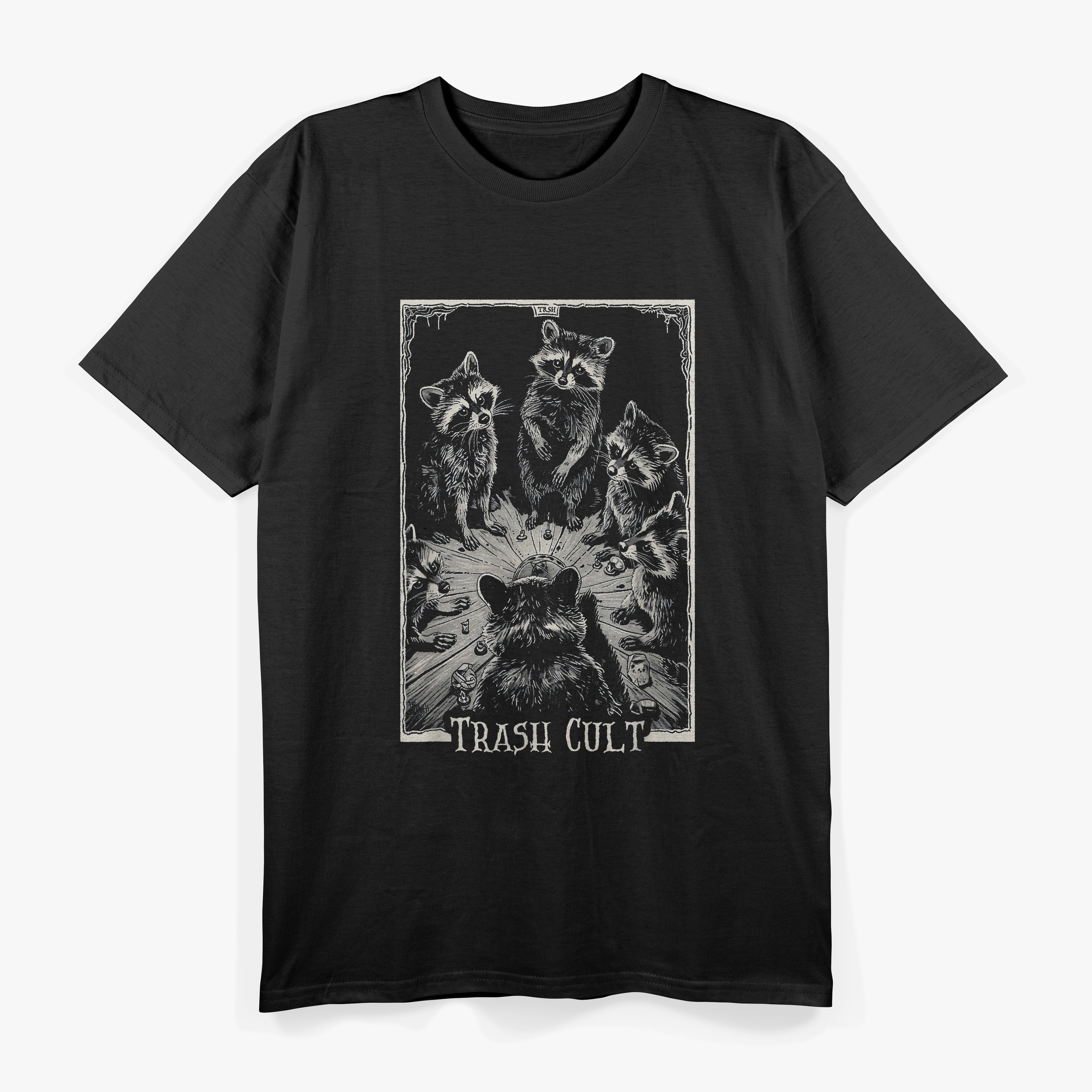 Raccoon Tarot Card Gothic Witchcraft The Trash Cult T-Shirt