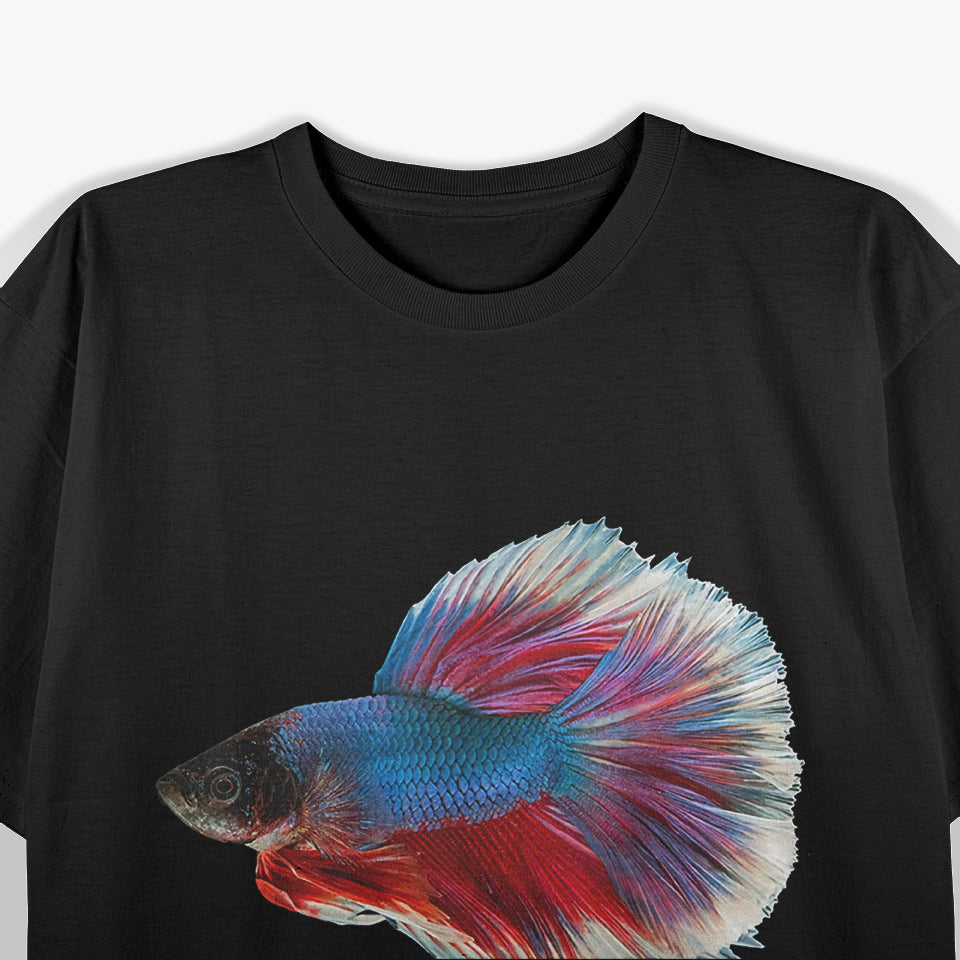 Red & Blue Betta Siamese Fighting Fish T-Shirt