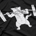 Cat Squat, Powerlifting Purrfection T-Shirt
