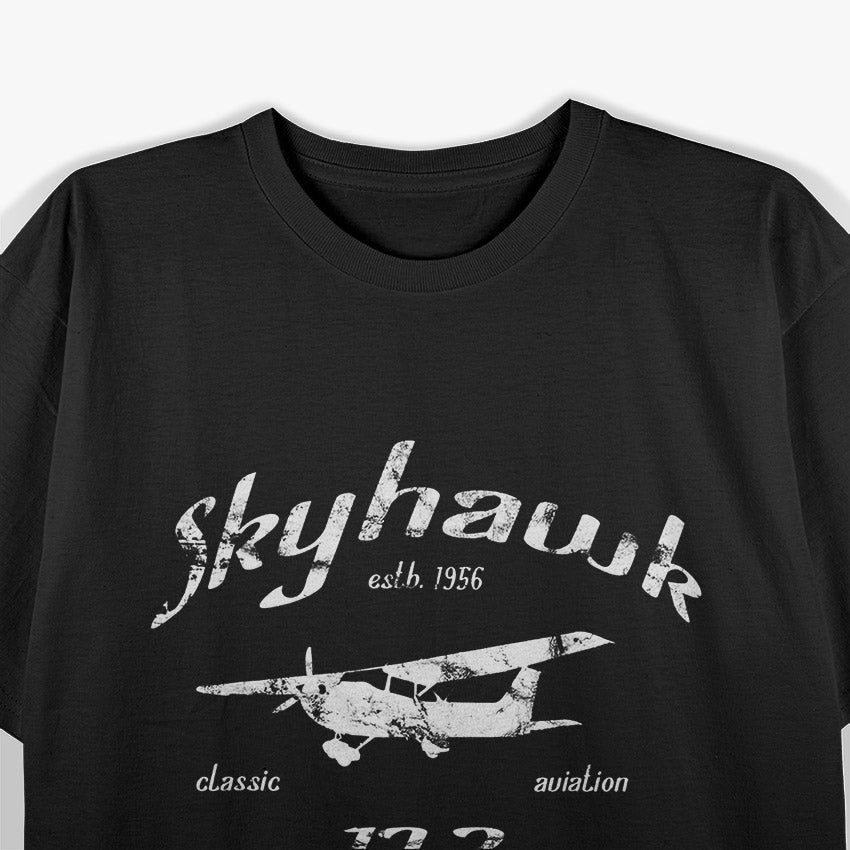 Skyhawk Airplane: Classic Cessna Pilot T-Shirt