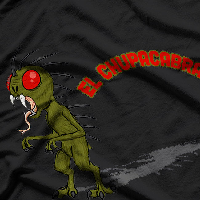 El Chupacabra, Fangs Bared & Red Eyes - Mexican Mythology T-Shirt