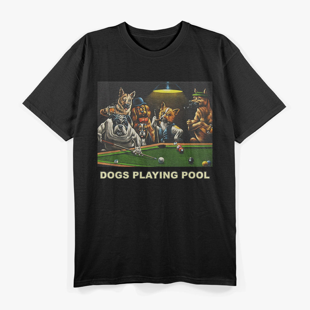 Dogs Playing Pool: Billiards Canine Edition T-Shirt