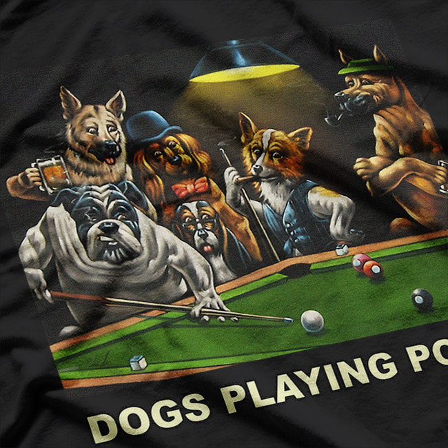 Dogs Playing Pool: Billiards Canine Edition T-Shirt