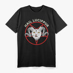 Hail Lucipurr – Funny Satanic Cat Pun Design T-Shirt
