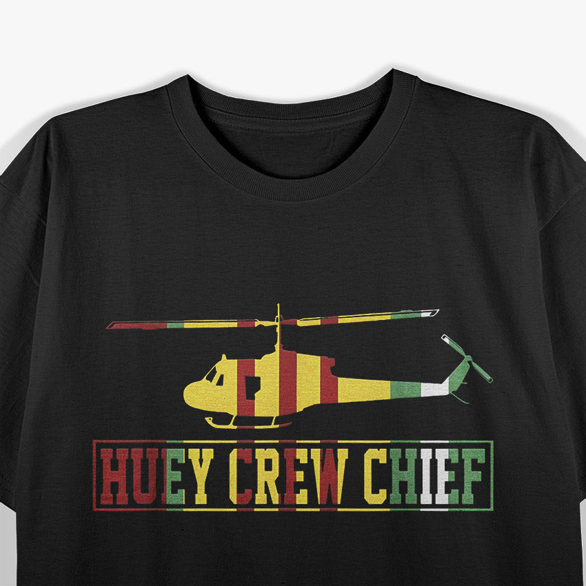 UH-1 Huey Crew Chief Veteran Helicopter Pilot Gift T-Shirt