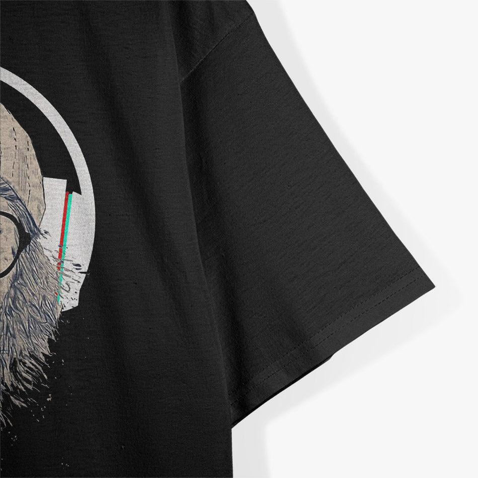 Cool Lion Head - Glasses and Headphones Funny Stylish T-Shirt