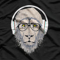 Cool Lion Head - Glasses and Headphones Funny Stylish T-Shirt