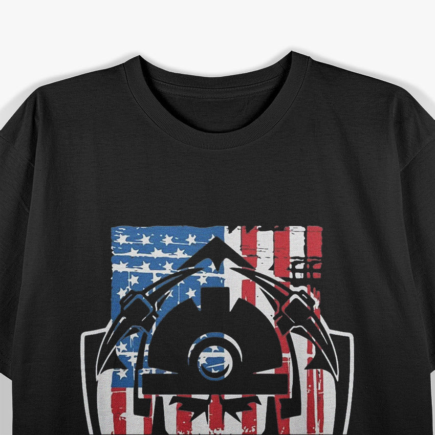 American Coal Miner  Proud Underground Mining T-Shirt