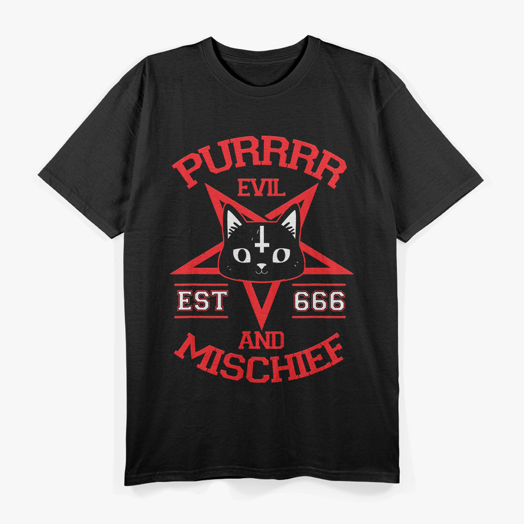 Purr Evil Funny Mischievous Cat T-Shirt