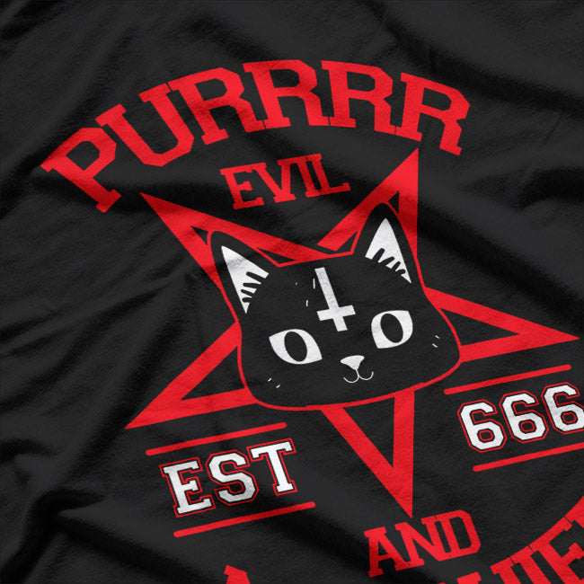 Purr Evil Funny Mischievous Cat T-Shirt