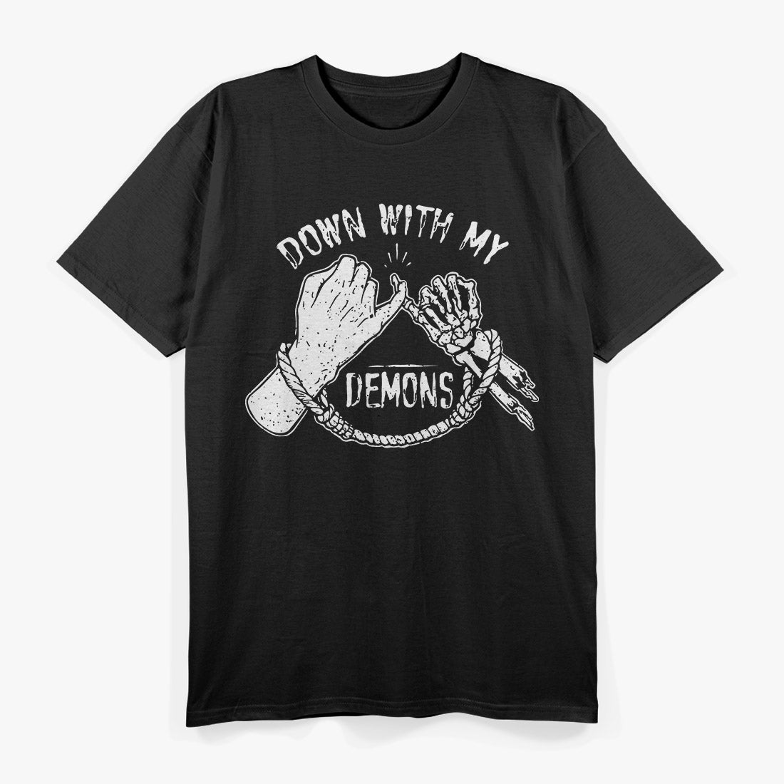 Down With My Demons Funny Evil Devil Rock Gothic Humor T-Shirt