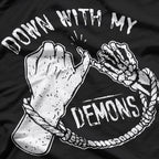 Down With My Demons Funny Evil Devil Rock Gothic Humor T-Shirt