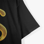 Metallic Gold Money Sign: Dollar Bills & Hustle T-Shirt