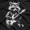 Rock Raccoon Playing Guitar - Funny Music Lover T-Shirt