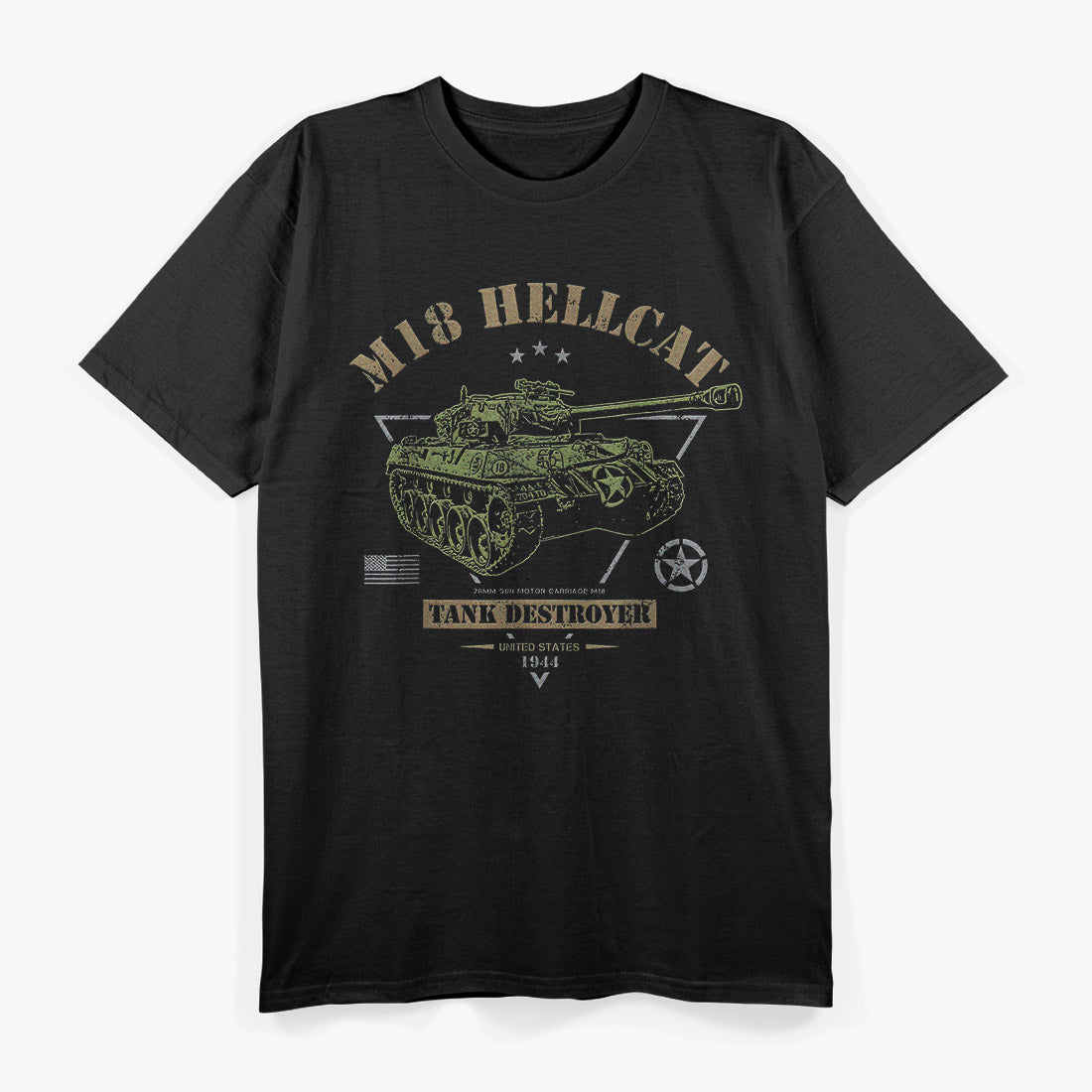 M18 Hellcat – WWII Tank Destroyer Military Veteran T-Shirt