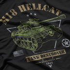 M18 Hellcat – WWII Tank Destroyer Military Veteran T-Shirt