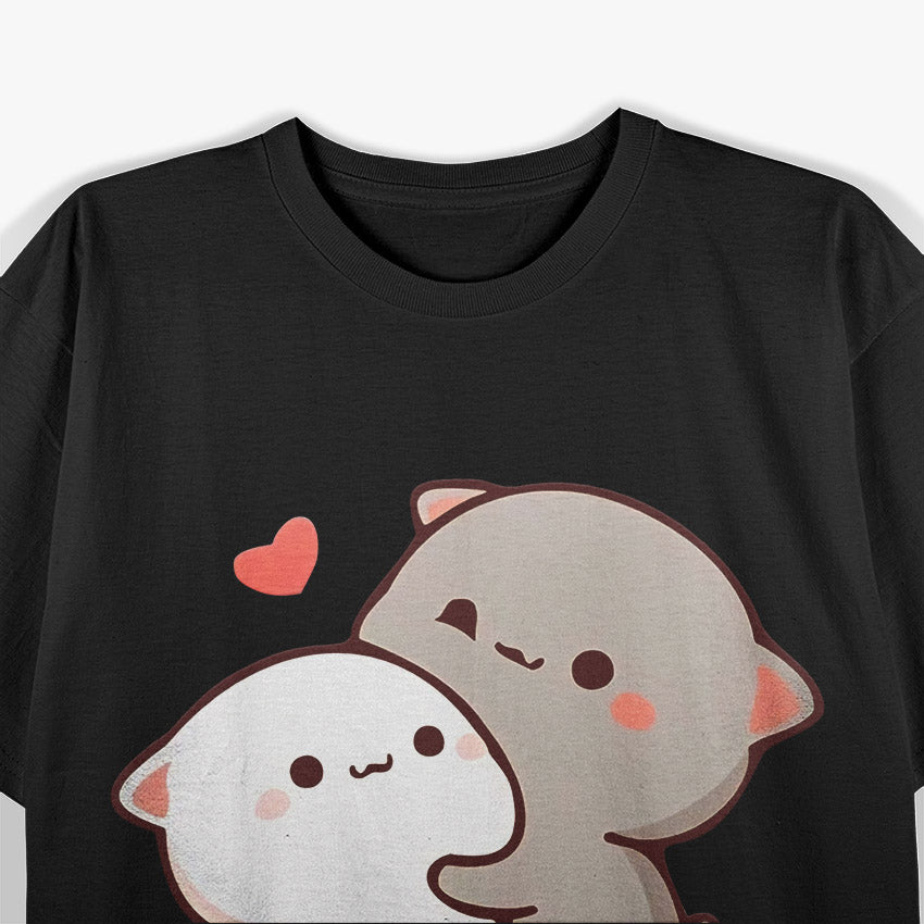 Peach and Goma Mochi Cat - I Meow You T-Shirt