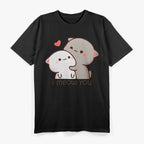 Peach and Goma Mochi Cat - I Meow You T-Shirt