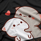 Peach and Goma Mochi Cat - I Meow You T-Shirt