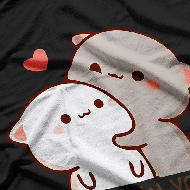 Peach and Goma Mochi Cat - I Meow You T-Shirt