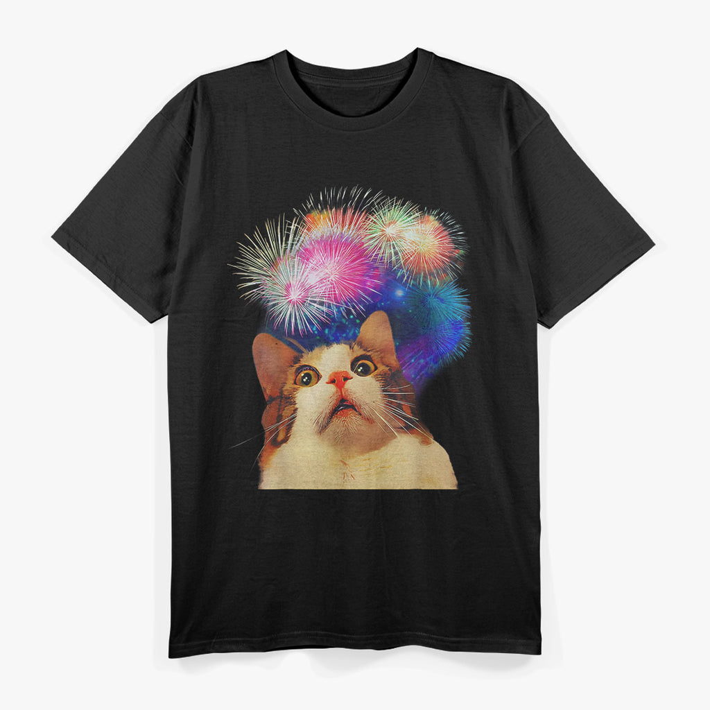 4th Of July Fireworks Cat Best Design T-Shirt
