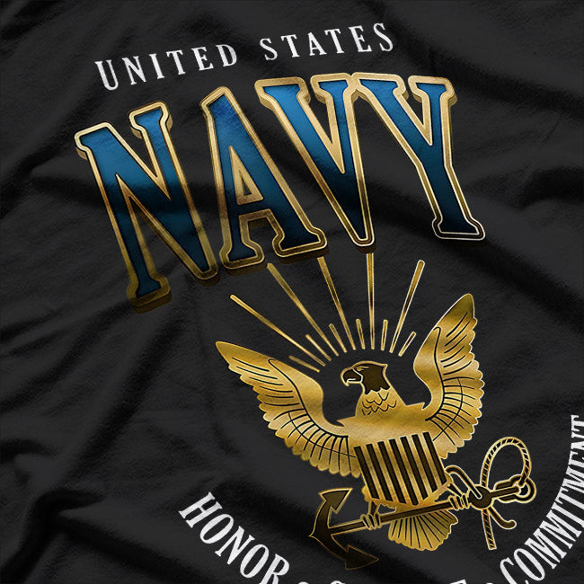 United States Navy Honor Courage Commitment Veteran Gift T-Shirt