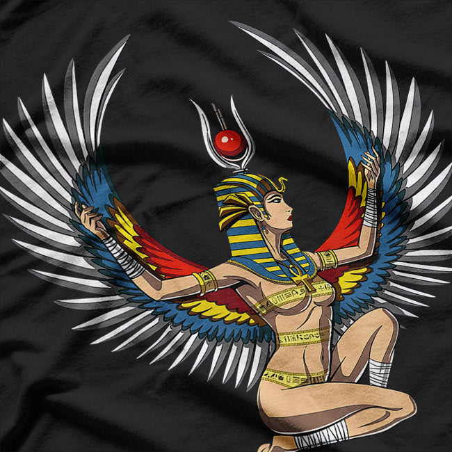 Egyptian Goddess Isis - Queen Pharaoh & Hieroglyphs Mythology T-Shirt