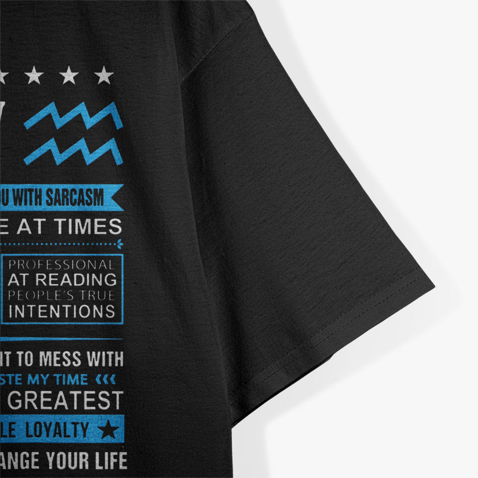 February Birthday Aquarius Born in February Zodiac Gift T-Shirt