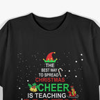 Math Teacher Christmas, Elf Christmas Cheer T-Shirt