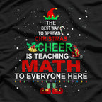 Math Teacher Christmas, Elf Christmas Cheer T-Shirt