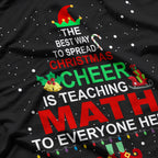 Math Teacher Christmas, Elf Christmas Cheer T-Shirt