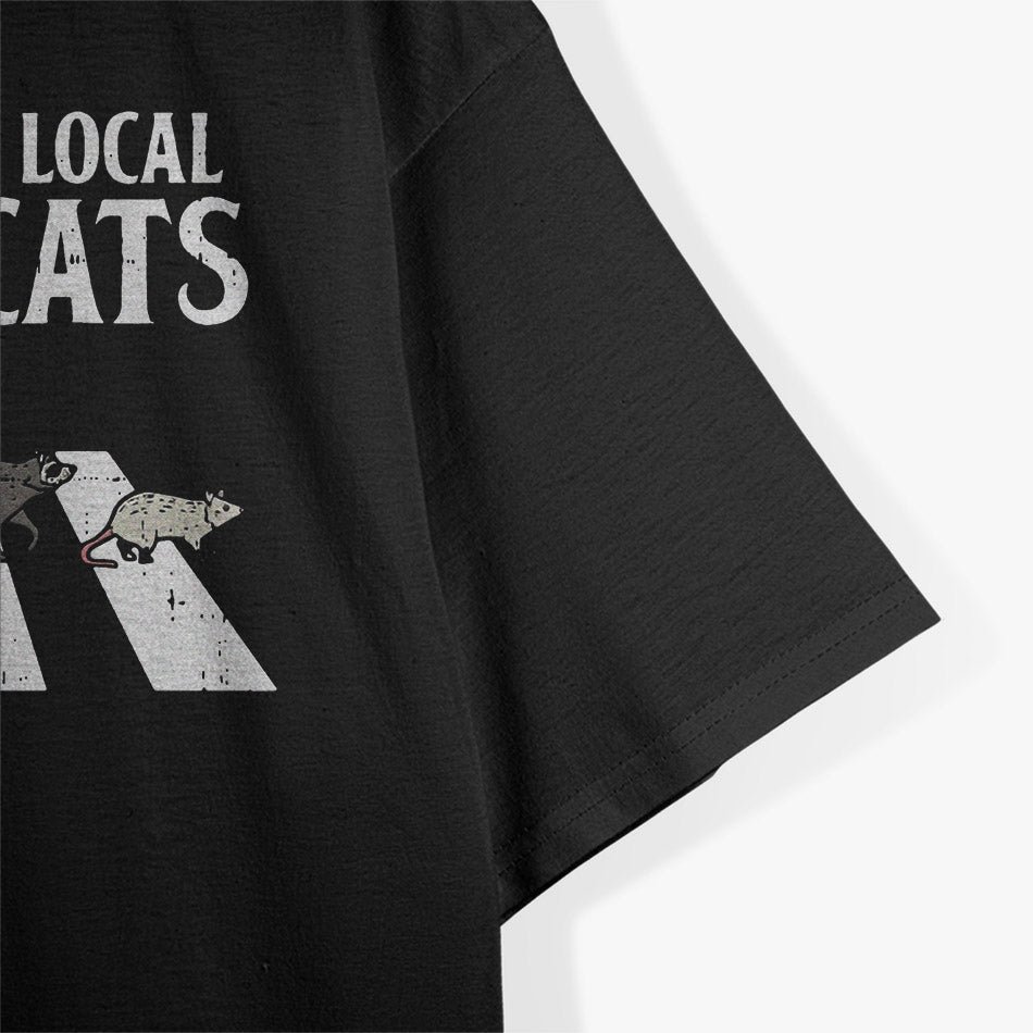 Support Your Local Street Cats Funny Raccoon Skunk Opossum  T-Shirt