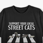 Support Your Local Street Cats Funny Raccoon Skunk Opossum  T-Shirt
