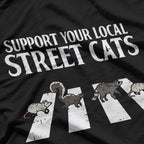 Support Your Local Street Cats Funny Raccoon Skunk Opossum  T-Shirt