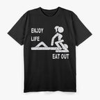 Eat Well, Live Happy: Food Lover’s Motto T-Shirt