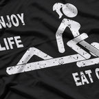 Eat Well, Live Happy: Food Lover’s Motto T-Shirt