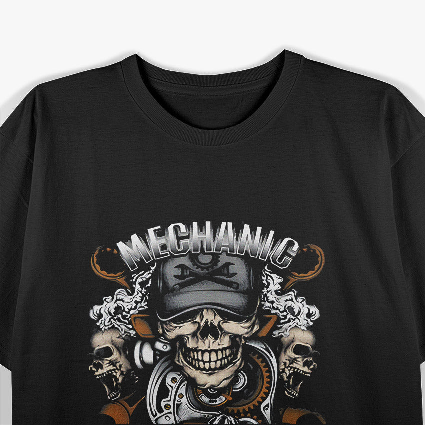 Mechanic Skull – Fix My Car Auto Repair Garage T-Shirt