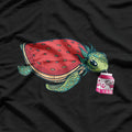 Turtle Drinking Strawberry Milkshake T-Shirt