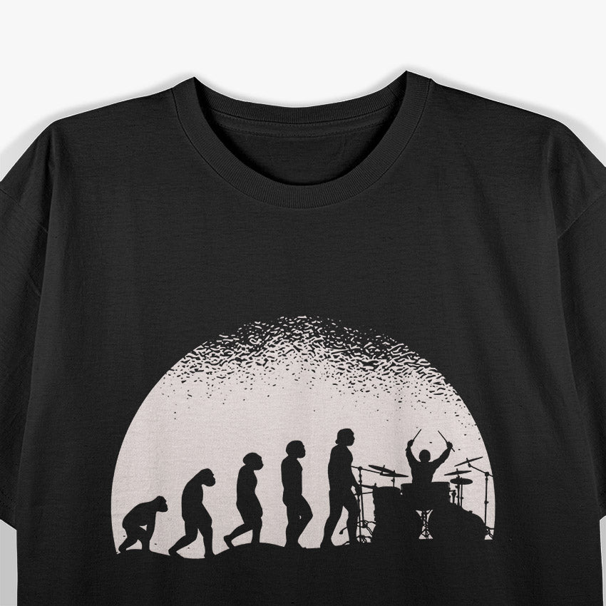 Drummer Evolution: From Beats to Beasts T-Shirt