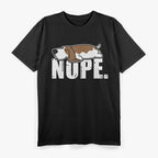 Nope! Lazy Basset Hound Sleeping T-Shirt