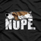 Nope! Lazy Basset Hound Sleeping T-Shirt