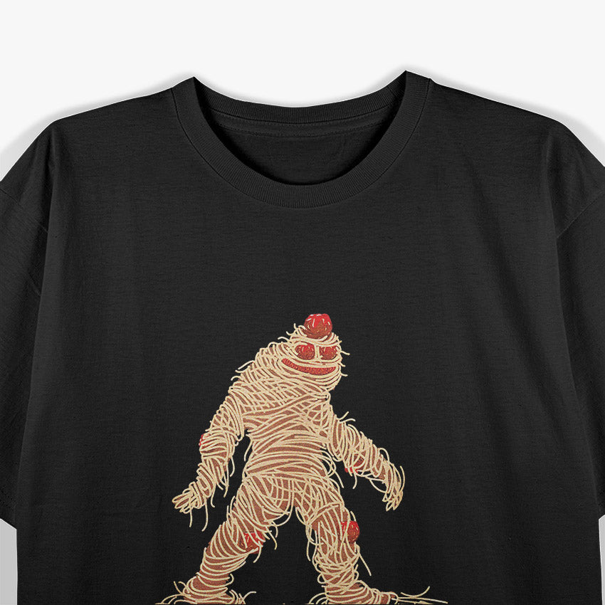 Bigfoot Yeti Spaghetti - Funny Ramen Sasquatch Humor T-Shirt