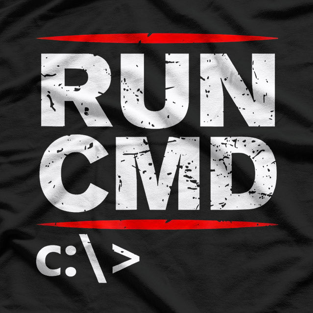 Run CMD Computer Programmer Geek T-Shirt