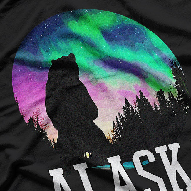 Alaska Northern Lights Adventure – Cool Wilderness Outdoor Travel T-Shirt