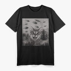 UFO Cat Funny Alien Abduction T-Shirt