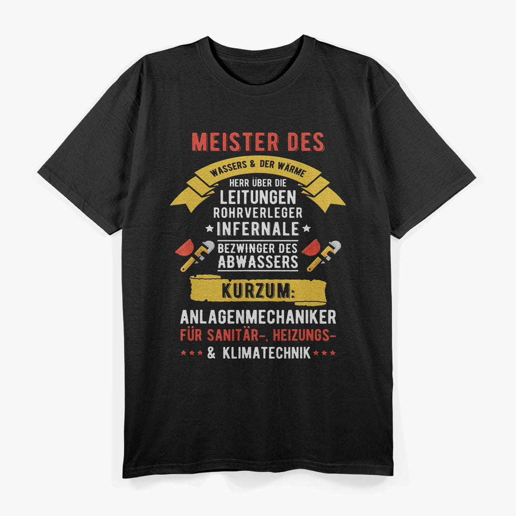 Anlagenmechaniker – Gas Wasser Installateur Sanitär Klempner T-Shirt